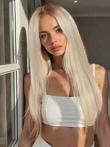 real me. 9x6 Wear Go Glueless Wig Balayage 27/613 Gray Straight Human Hair Wig Pre Cut Lace 180% Density 100% Human Hair Wigs For Women - S27/613 - View 1