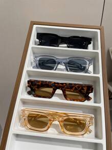 4 pièces Lunettes de soleil carrées pour hommes, accessoires de mode pour la rue et la plage. Idéal pour l'été, la plage, les vacances, l'extérieur et les voyages.