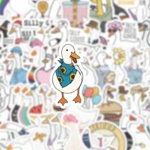 1 Set Of 60pcs Cute Cartoon Silly Goose Stickers, Adorable Animal Stickers For Phone Case, Desktop, And Wall Decor