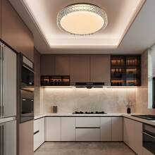 LED Ceiling Light, Dimmable Ceiling Light With Remote Control - 18W Ø30cm Circular Bedroom Light, Modern Starry Sky Design Living Room Light, Kitchen Light, Children's Room Ceiling Lighting, Dining Room Corridor - Round - View 7