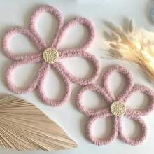 2 tấm thảm treo tường hoa cúc thủ công, hoa cúc nhiều màu thanh lịch, thảm treo tường họa tiết hoa cúc Boho Chic - đồ trang trí tường dệt, nghệ thuật treo tường phòng ngủ ký túc xá Boho - Nhiều màu - Xem 15