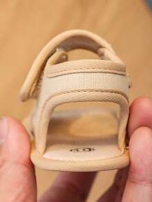 1 Pair Men's Beach Shoes Cloth Shoes Dual Adhesive Design Flat Casual Sandals, Suitable For Summer - Apricot - View 6