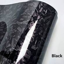 1 Pc Car PET Carbon Black Forged Carbon Fiber Sticker, Car Color Changing Film, Car Interior Center Control Forged PET Decal, Motorcycle Customization Accessories, Forged Carbon Fiber Car Wrap Film - one-size - View 4