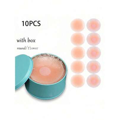 10 件女士乳贴，可重复使用粘性硅胶胸罩，适用于隐形无肩带连衣裙