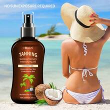 100ml/3.38fl.Oz Hllozzi Sunless Tanning Cream, Moisturizing And Hydrating For Indoor And Outdoor Use, Nourish Skin, Self Tanner, Non-Greasy, Convenient Travel Size With Flip Cap/Sprayer, Perfect Gift Set - Multicolor - View 5