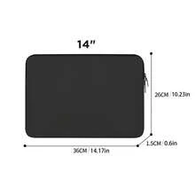 Laptop Sleeve Bag Compatible With MacBook Air/Pro, 11-15.6 Inch Notebook, Compatible With MacBook Pro 14 Inch M3 M2 M1 Chip Pro Max 2024-2021, Polyester Vertical Case With Pocket - Multicolor - View 9