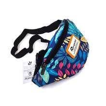 Colorful Hip Bag With A Tropical Pattern - Perfect For Travel, Walks, Trips And Everyday Activities. - Blue - View 3