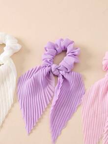 6pcs/Set Girls' Pleated Ribbon Curly Hair Circles - Multicolor - View 3