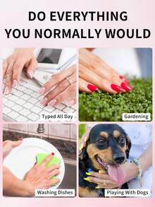 504 piezas/Caja Pegatinas de uñas cuadradas cortas, Uñas postizas transparentes de media aplicación, Pegatinas de uñas artificiales francesas, Adecuadas para extensión de uñas acrílicas, Incluye herramienta aplicadora de uñas, Suministros de arte de uñas - Multicolor - Ver 7