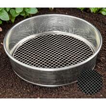 1-Pack 3/16" Coarse Mesh Mini Soil Sieve - Galvanized Steel Bonsai & Plant Soil Sifter For Re-Potting, Gardening, Grading Ingredients - 1 - View 1