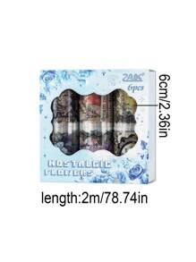 6 Rollen Schönes Blumenmuster PET wasserfestes Klebeband für DIY Scrapbooking, Journaling und Foto-Collagen Dekorative Aufkleber Rollen - Geschenk für Freunde zum Schulstart