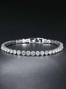 1 pieza Brazalete unisex con brillo de moda, adecuado para el Día de San Valentín, boda, citas, regalo de pareja, uso diario - Multicolor - Ver 4