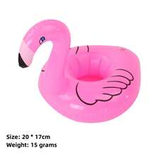 1pc Inflatable Flamingo Floating Cup, Beverage Cup Holder, Swimming Pool Cup Mat, Pink Accessory, Drink Holder, Beach Essential, Beach Accessory - Multicolor - View 45