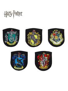 WB 5件哈利·波特官方授权哈利·波特四大学院格兰芬多拉文克劳刺绣魔术贴魔法系列徽章书包衣服铅笔袋短袖外套DIY装饰布贴手机iPad贴纸补丁衣服破洞个性装饰绣花布贴花精美刺绣哈利·波特纹理象征着魔法世界与勇敢和平电影周边礼物