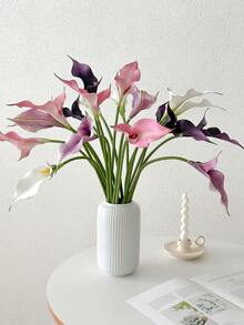 1PC/3PCS High Quality Simulation Calla Lily Home Decoration Flower Living Room Decoration Fake Flower Garden Party Decoration Simulation Flower Simulation Plant - Multicolor - View 2