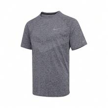 Nike Men's AS M NK DFADV STRIDE SS TOP T-Shirt, Knit Collarless Short Sleeve THV5204-437 - Grey - View 1
