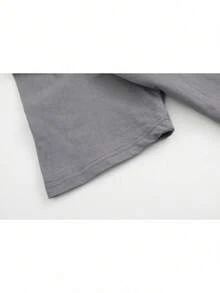 American Vintage Cotton Crewneck T-Shirt With 'WITHOUT CHRIST I AM NOTHING' Printed On Both Sides, Featuring Crown Elements, Summer 2025 New Style For Men And Women, A Versatile And Relaxed Fit Cotton Top, Ideal For Christian Wear. - 灰色 - 查看 4