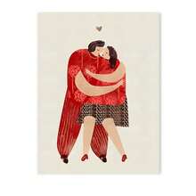 1 Pc Optional Frame Posters Wall Arts Abstract Painted Woman Couple Art Wall Art Animal Modern Nordic Canvas Painting Poster Living Room Bedroom Home Decor Wall Art ,Wall Art With Frame