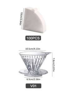 Manual Pour-Over Coffee Filter, Home Drip Filter Cup, V01 & V02 Size Options