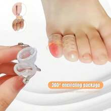 Shmian 10Pcs/20pcs Transparent Breathable Silicone Toe Protectors Prevent Blisters, Calluses And Corn, Comfortable With High Elasticity