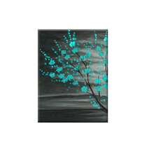 1/3pcs Wall Art Posters/Modern Style Gray & Teal Floral Canvas Prints With Frame, Magnolia Tree Oil Painting Prints On Canvas Gallery Wrapped Full Moon Flower Pictures Living Room Traditional Painting Gifts Decor, Framed/Unframed ,Wall Art With Frame - Multicolor - View 19