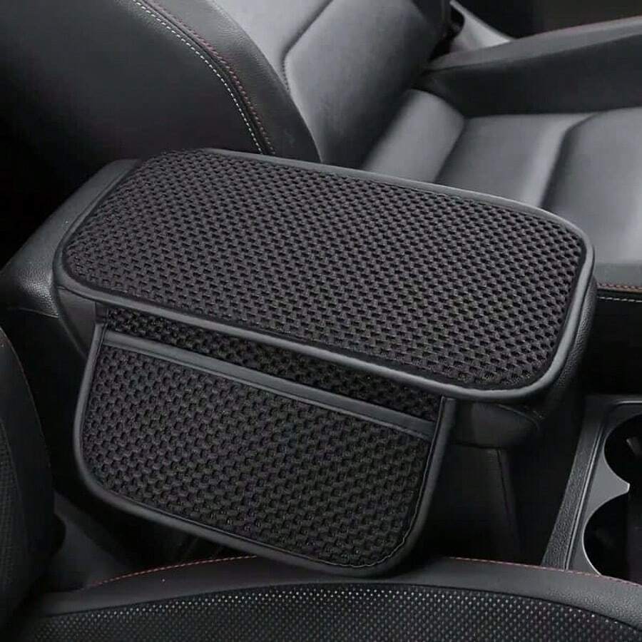 Almofada para apoio de braço de carro com 2 bolsos e extensor de console central com espaço de armazenamento para a maioria dos veículos