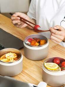 niceforyou 1 hộp cơm bento cách nhiệt bằng thép không gỉ, hộp đựng thức ăn tái sử dụng dành cho học sinh/nhân viên văn phòng, dùng được trong lò vi sóng, phù hợp cho nhà bếp, hoạt động ngoài trời và phụ kiện nấu nướng, quà tặng Giáng sinh/mùa tựu trường. - Nhiều màu - Xem 7
