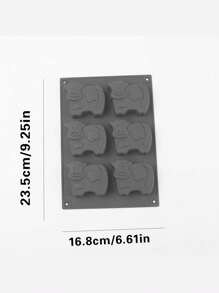 6 Stück/Set Braune Silikon Kuh-förmige Kuchenformen, hitzebeständige Backformen, Kuh-förmige Süßigkeiten- und Schokoladenformen für DIY Tortendekoration