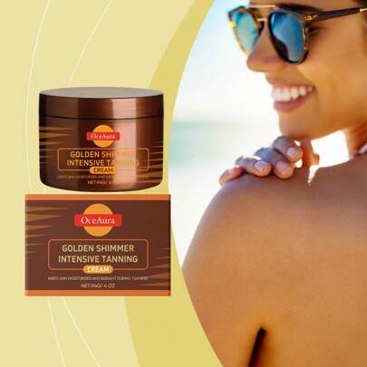 OceAura Tan Shiny Body Cream Outdoor Sunless Tanning Provides Light Herbal Essence Tanning Cream