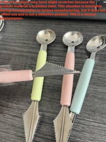 1 件创意水果挖球器、不锈钢西瓜挖球器、雕刻刀水果刀拼盘冰淇淋工具、西瓜勺厨房烘焙工具、水果勺、不锈钢水果球挖掘器、可重复使用的西瓜勺、蔬菜和水果工具、其他水果和蔬菜工具、不锈钢水果切割工具、厨房用具和小工具