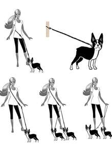 1pc Nylon Material 2-Way Glow-In-The-Dark Pet Leash, Double-Ended Dog Walking Leash Frees Up Hands For Jogging & Walking, Suitable For 2 Pets