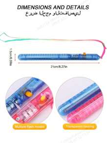 1 Pack Of LED Flash Sticks, Luminous Party Supplies With RGB Lights And 7 Flash Modes, Perfect For Bar, Wedding, Party, Concert, Christmas, Birthday Gift, Toy And Decoration, Warning Lights For Night Activities - Holiday Accessory, Birthday Party Supplies, Wedding Supplies, Glow In The Dark Party Supplies, LED Light Up Toys, Neon Party Favors, Carnival Birthday Wedding Party Games Gifts Parties.