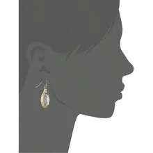 1928 Jewelry Drop & Dangle Earrings (1 Pair) - 1928 Jewelry Gold Tone Crystal Oval Drop Earrings - View 2