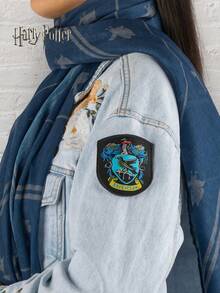 WB 5件哈利·波特官方授权哈利·波特四大学院格兰芬多拉文克劳刺绣魔术贴魔法系列徽章书包衣服铅笔袋短袖外套DIY装饰布贴手机iPad贴纸补丁衣服破洞个性装饰绣花布贴花精美刺绣哈利·波特纹理象征着魔法世界与勇敢和平电影周边礼物