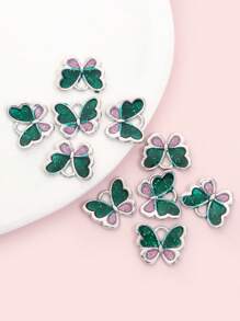 10pcs Cute Vibrant Candy Color Butterfly Charms - Perfect For Girls Jewelry Making, Fashion Necklace, Bracelet, Earrings, Keychain, Phone Chain & & Other Hanging Decorations DIY Multicolor Butterfly-Shaped Accessories - Ideal For Spring Summer Dressing Accessory
