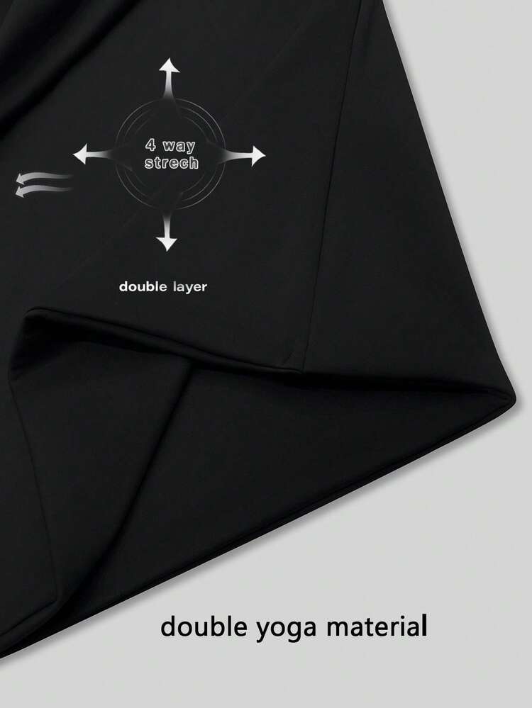2025 Model Black Short Sleeve Crew Neck Solid Color Basic Fitted Casual T-Shirt For Women, Summer - Black - View 5