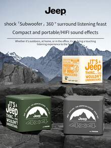 Jeep JP SC008 Mini Alto-falantes Portátil Sem Fio para Exteriores, Reprodutor de Música HiFi Estéreo, Subwoofer IPX5 à Prova D'água