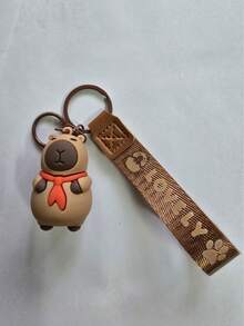 Cartoon New Capybara Series Key Chain Pendant, Children's, Bag Charm, Small Promotional School Car Accessories Cute Goth Y2k Christmas Gift Ideas Bag Lanyards With Id Holder Car Accessories Bag Charms Car Accessories Teacher Friend Sister - Multicolor - View 14