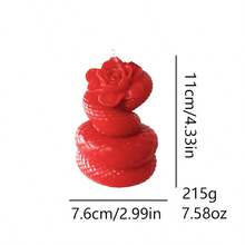 1pc Halloween Snake & Flower Design Scented Candle Ornament For Home Decor, No Candle Holder Included - Multicolor - View 12