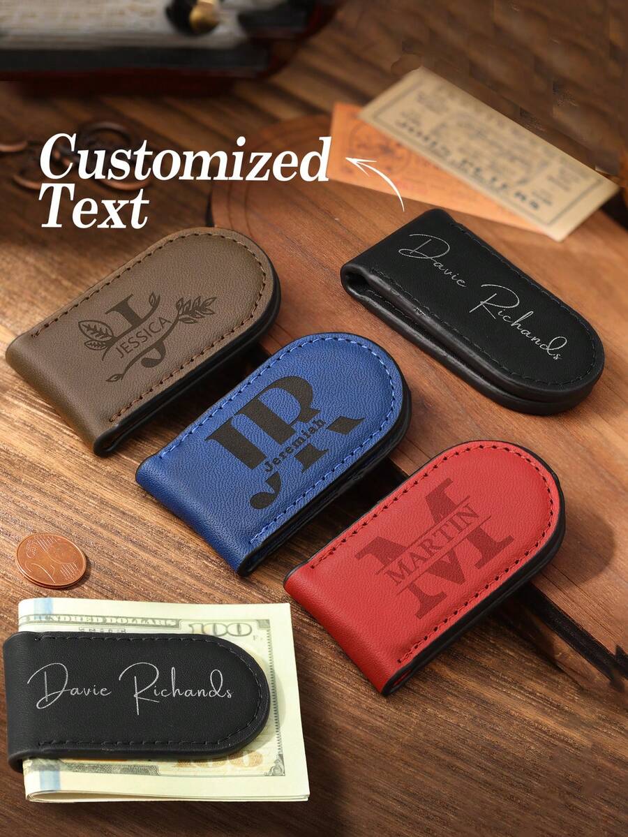 1pc Personalized Groomsmen Money Clip Groomsmen Gifts Personalized Money Clip Custom Money Clips Engraved Money Clip Minimalist Gift Money Clip Father's Day Gift For Men Wallet Mini Wallet Purse Wallet