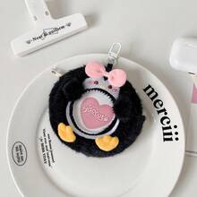 Cartoon Animal Plush Inlay Card Holder, Otaku 2nd Generation Accessories Badge Storage Display Hanging Decoration Bag - Multicolor - View 13