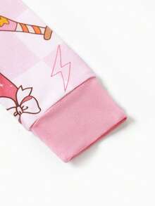 PP Bamboo Fiber Baby Long Sleeve Zipper Jumpsuit Unisex Casual - 粉色 - 查看 5