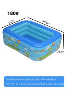 1pc Large Family Home & Outdoor Pool, Thick Plastic Ocean Ball Swimming Pool, Beach Essentials, Beach Accessories, Pool Float