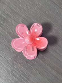 1 Stück/6 Stück blumenmusterhafte, süße und elegante Haarklammern aus buntem ABS-Kunststoff für Frauen, Candy-farbene Haraccessoires wie Haarklammern, Haarklammern, Haarklammern, Haarklemmen, Haarklammern