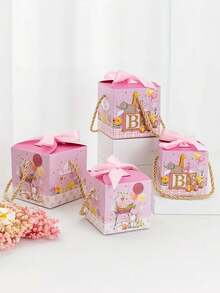 10pcs/Set Cartoon Baby Shower Candy Boxes, Baby One-Month Return Gift Boxes, Children's Birthday Gift Boxes, Souvenirs - Multicolor - View 9