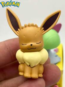 pokemon 1/4pcs Pokemon, Eevee Gardevoir Shoulder To Shoulder Doll Ornaments, Suitable For Placing On Desks, Dining Tables, Bedside Tables, Etc., Birthday Gift Toys, Pikachu, Handmade Sets, Are Ideal Gifts For Enthusiasts, Party Lovers And Collectors, Suitable For Birthday Party