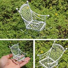 Accesorii pentru grădină de zâne, set de mobilier metalic în miniatură pentru decorarea ghivecilor de plante în aer liber și în interior, decor pentru casă de păpuși, mini masă și scaune, ornamente pentru ghiveci suculente, accesorii pentru micro-peisaj DIY, decorațiuni pentru casă de zâne, mobilier mic de grădină din fier cu arc, moară de vânt, indicator, cutie poștală, gard, umbrelă, coș de plantat - Multicolor - Vizualizare 20