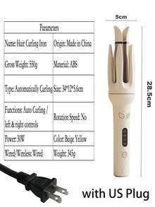 UKLISS One-Key Automatic Hair Curler With 28mm Barrel, Left & Right Auto Curler Wand With 4 Temperature Modes, Negative Ion Generator, Intelligent Timer & Sensor, Auto Shut-Off Best Christmas Gift - View 11