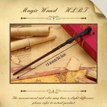 1pc Premium Classic Carbon Steel Magic Wand - Roleplay Scepter - Wand - Cane Gift - Photo Prop - LARP Party Supplies - Stage Performance Accessory - Gift & Collection - Home Decor - Birthday Gift - Unlock Your Own Magic World