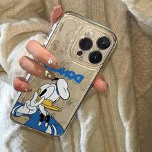 1件可爱唐老鸭手机壳卡通公主兼容苹果16Promax手机壳iPhone15Plus兼容苹果16promax手机壳加厚Iphone15透明壳2护眼硅胶软壳 - 彩色 - 查看 5